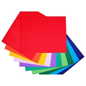 Kindy Sheet Pack 210gsm C/board 10 Col Rainbow Pack 50 sht
